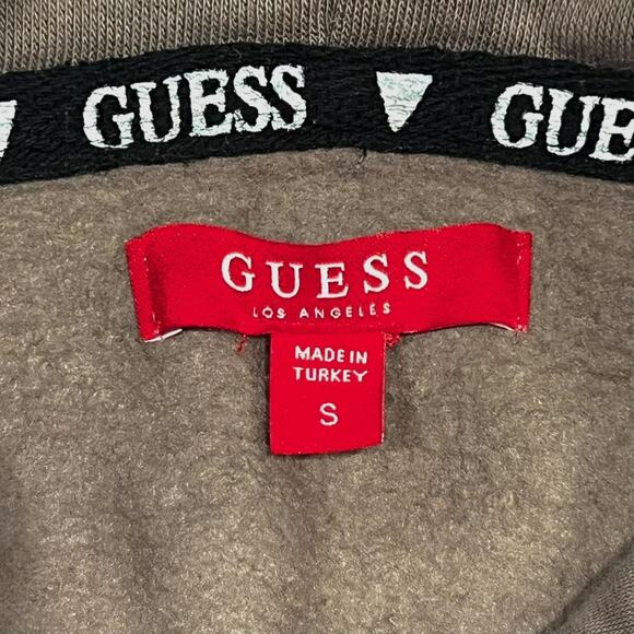 ★ GUESS Los Angeles Chest Logo Light Brown Embroidered Hoodie ★ - Picture 4 of 8